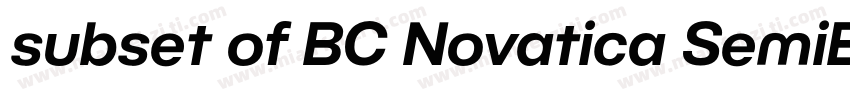 subset of BC Novatica SemiBold字体转换